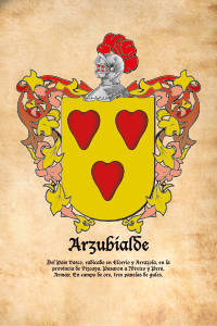 Escudo heráldico del apellido ARZUBIALDE