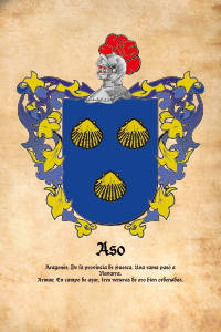 Escudo heráldico del apellido ASO