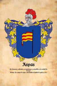 Escudo heráldico del apellido ASPAS