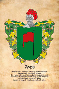 Escudo heráldico del apellido ASPE