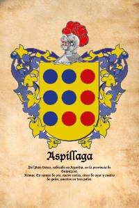 Escudo heráldico del apellido ASPILLAGA
