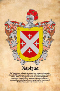 Escudo heráldico del apellido ASPIZUA