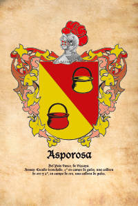 Escudo heráldico del apellido ASPOROSA