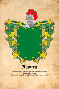Escudo heráldico del apellido ASPURU