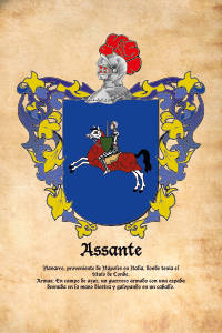 Escudo heráldico del apellido ASSANTE