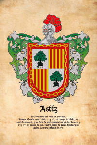 Escudo heráldico del apellido ASTIZ