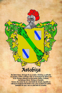 Escudo heráldico del apellido ASTOBIZA
