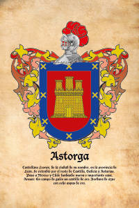 Escudo heráldico del apellido ASTORGA
