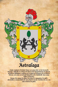 Escudo heráldico del apellido Astralaga