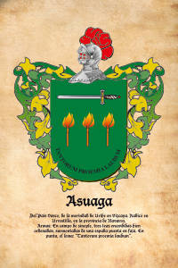 Escudo heráldico del apellido ASUAGA