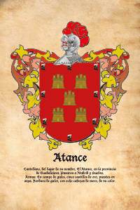 Escudo heráldico del apellido ATANCE