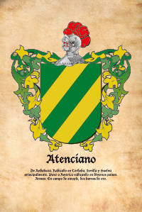 Escudo heráldico del apellido ATENCIANO