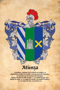 Escudo heráldico del apellido ATIENZA