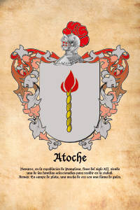 Escudo heráldico del apellido ATOCHE