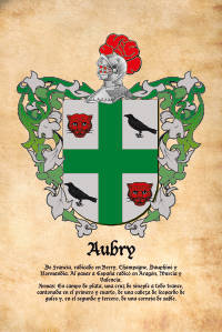 Escudo heráldico del apellido Aubry