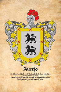 Escudo heráldico del apellido AUCEJO