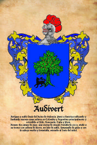 Escudo heráldico del apellido AUDIVERT
