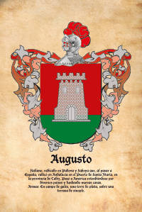 Escudo heráldico del apellido AUGUSTO