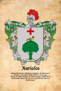 Escudo heráldico del apellido AURIOLES