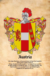 Escudo heráldico del apellido AUSTRIA