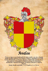 Escudo heráldico del apellido AVALOS