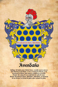 Escudo heráldico del apellido AVENDAÑO