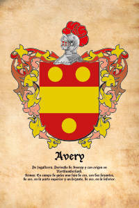 Escudo heráldico del apellido AVERY
