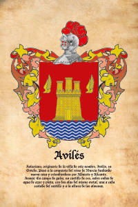 Escudo heráldico del apellido AVILES