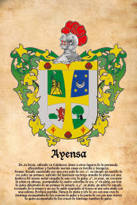 Escudo heráldico del apellido AYENSA