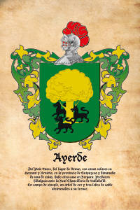 Escudo heráldico del apellido Ayerde