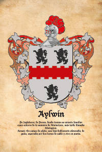 Escudo heráldico del apellido AYLWIN