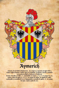 Escudo heráldico del apellido AYMERICH