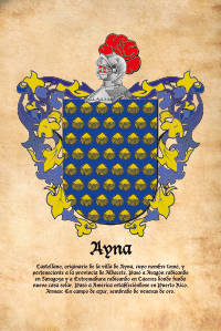 Escudo heráldico del apellido AYNA