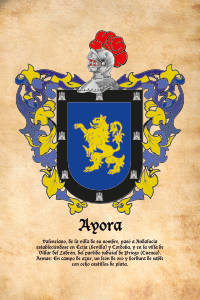 Escudo heráldico del apellido AYORA