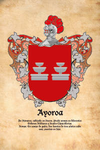 Escudo heráldico del apellido AYOROA