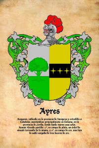 Escudo heráldico del apellido AYRES