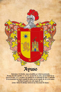Escudo heráldico del apellido AYUSO