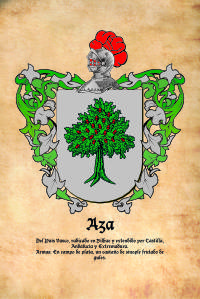 Escudo heráldico del apellido AZA