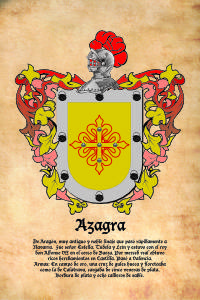 Escudo heráldico del apellido AZAGRA