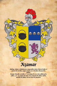 Escudo heráldico del apellido AZAMAR