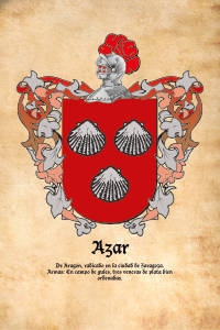 Escudo heráldico del apellido AZAR