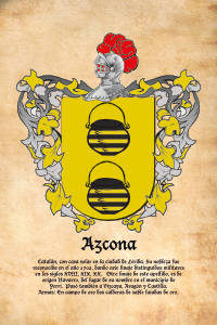 Escudo heráldico del apellido AZCONA