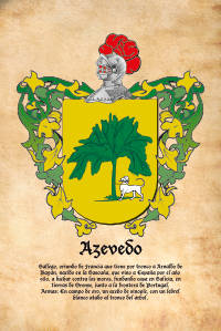 Escudo heráldico del apellido AZEVEDO