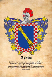 Escudo heráldico del apellido Azkue