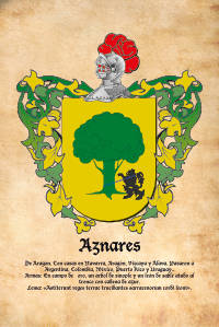 Escudo heráldico del apellido AZNARES