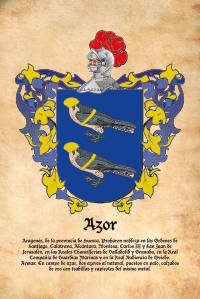 Escudo heráldico del apellido AZOR