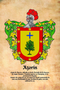 Escudo heráldico del apellido Azorín