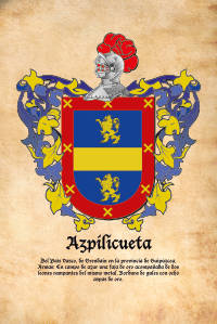 Escudo heráldico del apellido AZPILICUETA