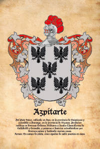 Escudo heráldico del apellido AZPITARTE