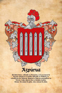 Escudo heráldico del apellido AZPÚRUA